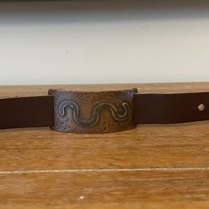 Handcrafted Leather Copper Bracelet